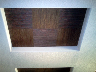 image of textured wallpaper on the ceiling